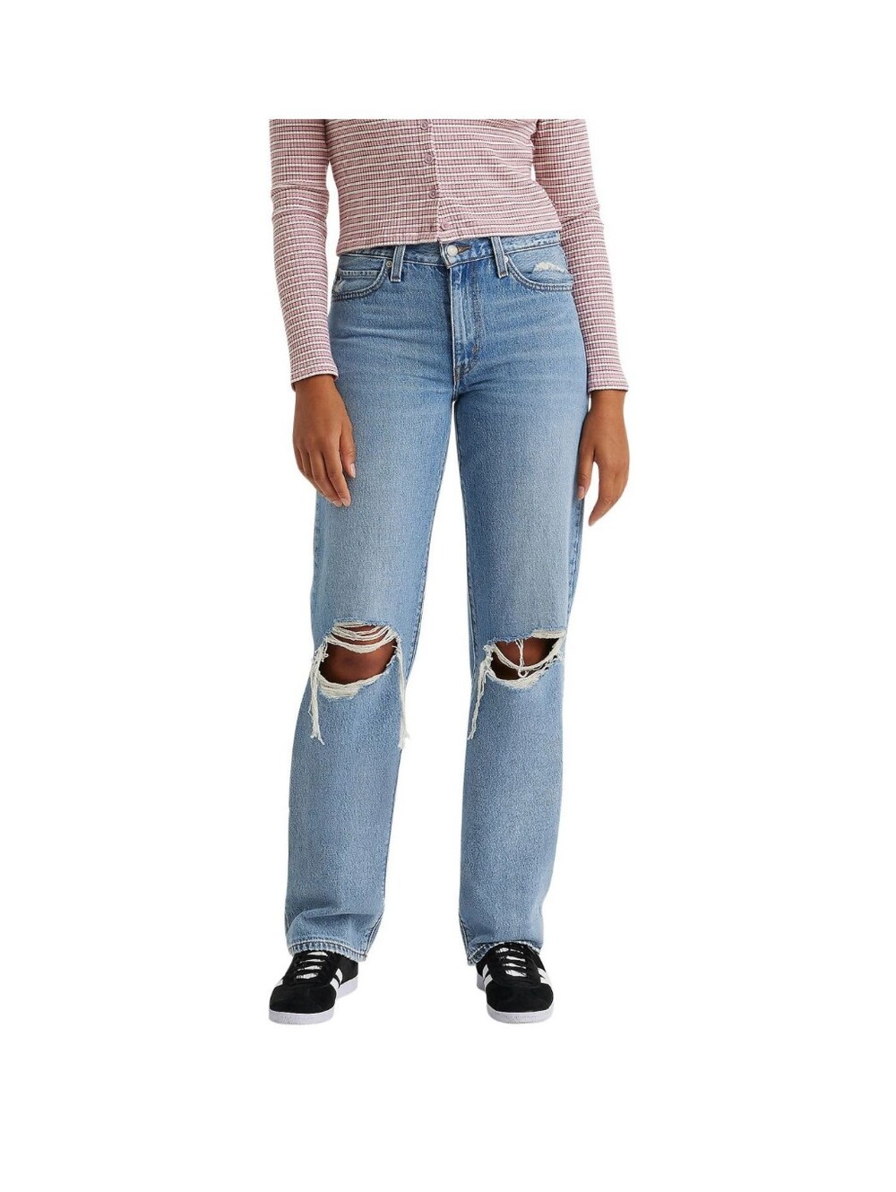 Levi's '94 Baggy Light Blue Wash Destruction Distressed Jeans